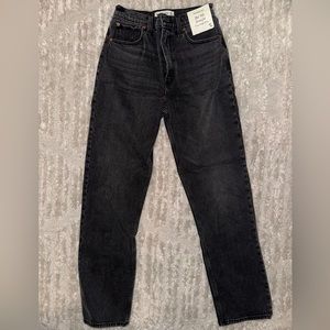 Abercrombie jeans - black - 90s straight ultra high rise